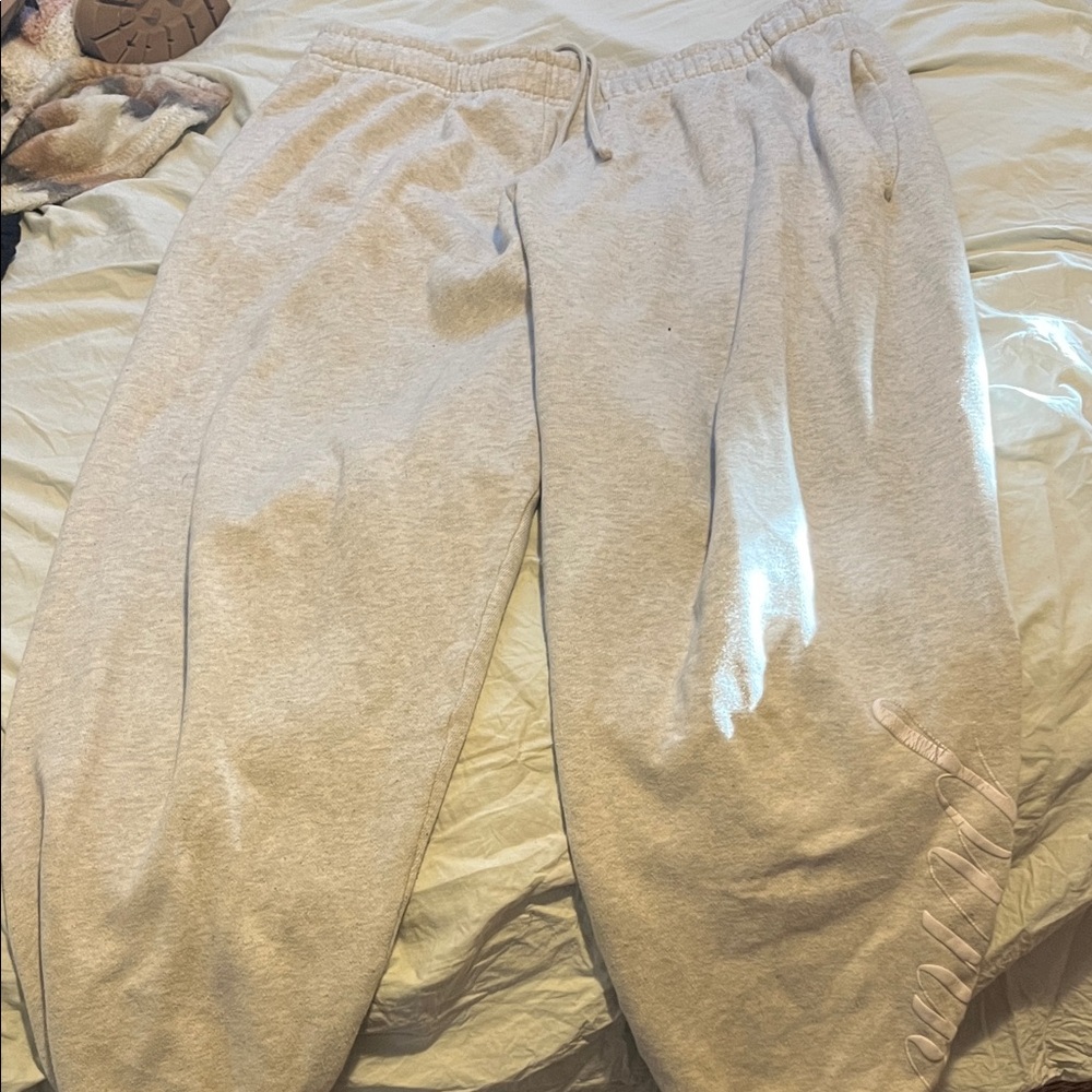 PINK Victoria's Secret Light Gray Joggers
